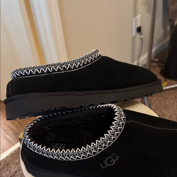 UGG Black Suede Slip-On Shoes - Picture 3 of 4